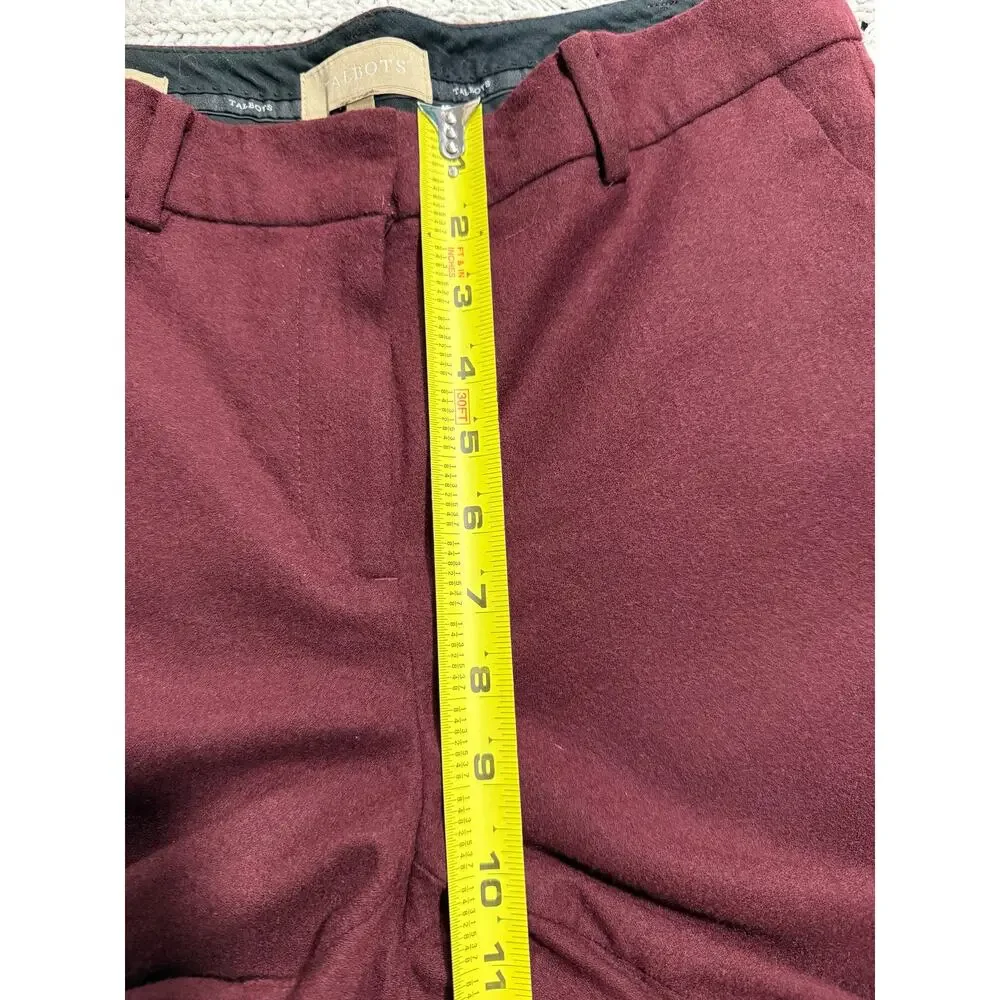 Talbots Dress Pants Trousers Wool Womens Size 6 Red Italian Lined Office Career